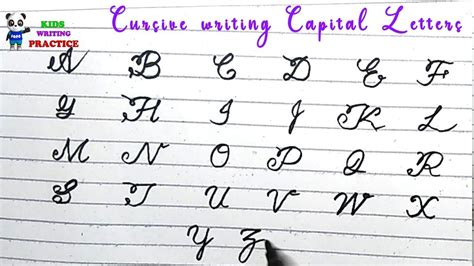 List Of Capital Letters In Cursive