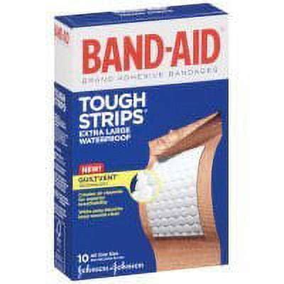 Band Aid Adhesive Extra Large Tough Strips Waterproof Pack Of 14