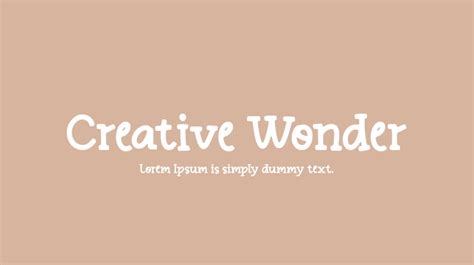 Creative Wonder Font : Download Free for Desktop & Webfont