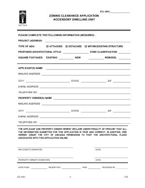 Fillable Online Cdd Accessory Dwelling Unit Application Form