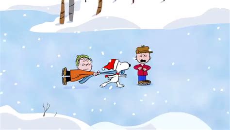 Charlie Brown Christmas Snoopy Ice Skating