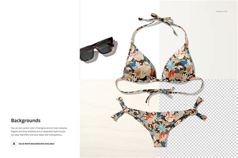 Side Tie Bikini Mockup Set On Behance