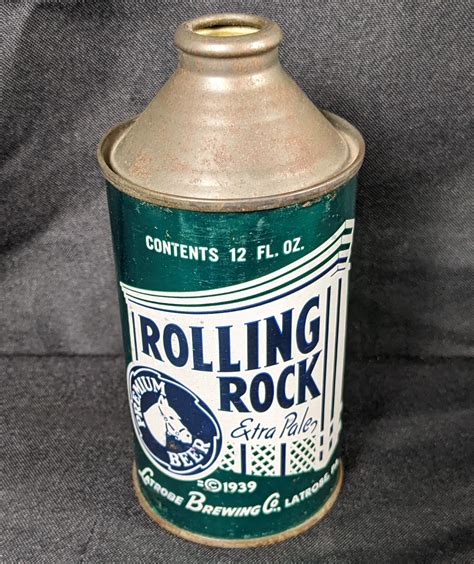 Sold Price Cone Top Beer Can Rolling Rock Extra Pale Latrobe Brewing