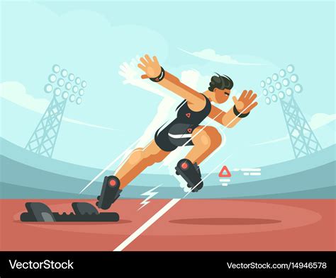 Athlete Sprint Start Royalty Free Vector Image