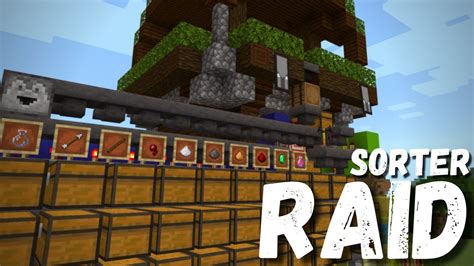 Ultimate Raid Farm Sorter V Minecraft Bedrock Youtube