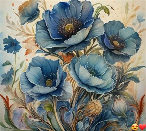 Pin by Tülin Uncu on Süsen Blue flower painting Flower art painting