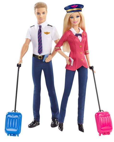 Barbie Careers Barbie And Ken Doll Pilots Tset 2 Pack Barbie And