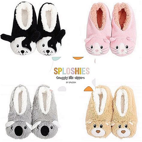 ️sploshies Womensladies Animal Slippers Mum Socks Furry Foot Pals ️