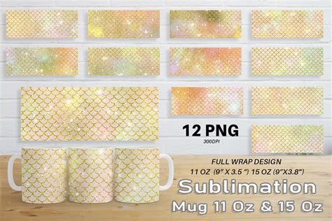 Mug Sublimation Gold Mermaid Scales Graphic By Artnoy Creative Fabrica