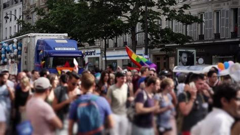 Lgbt Pride Protest Paris Stock Footage Video 100 Royalty Free