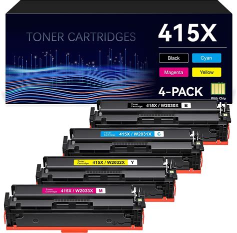 Amazon Hanink With Chip 415X Toner Cartridge 4 Pack Replacement