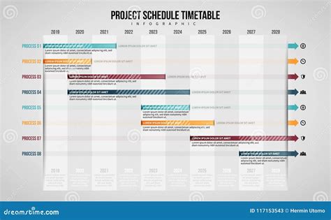 Project Schedule Chart Daily And Weekly Timetable Infographic Design