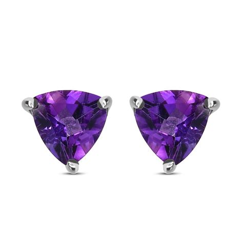 Afrikanische Amethyst Ohrringe Silber Ca Ct Shoplc