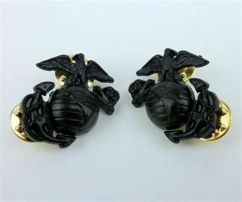 Tomwang2012 Pair Of Us Marine Corps Collar Insignia Badge Usmc Cap