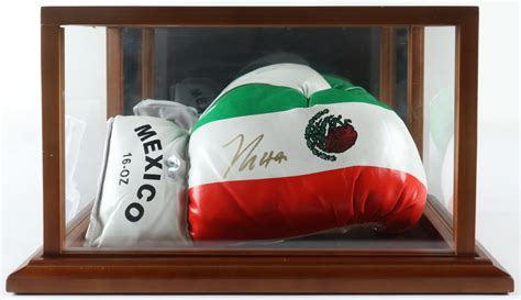 Julio Cesar Chavez Signed Mexico National Boxing Glove With Display