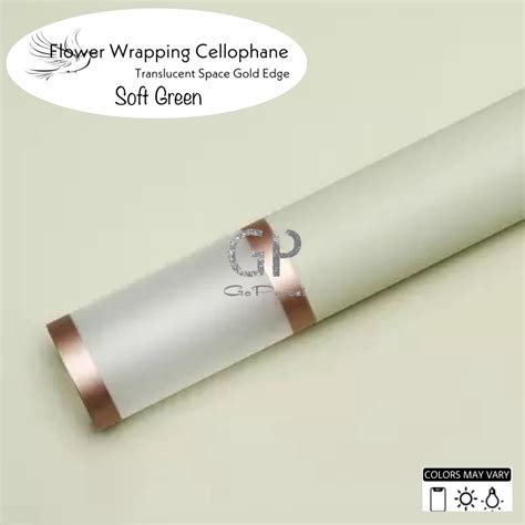 Jual Lembar Translucent Space Gold Edge Flower Wrapping Paper