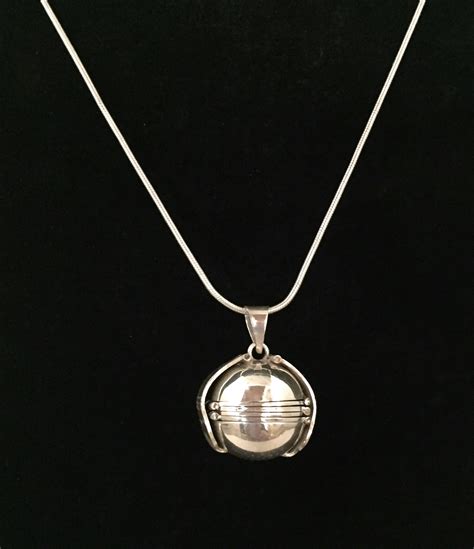 Sterling Silver Ball Locket Necklace Multiphoto Locket Etsy