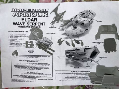 Eldar Aeldari Wave Serpent Upgrade Kit Forge World Imperial Armour 40k