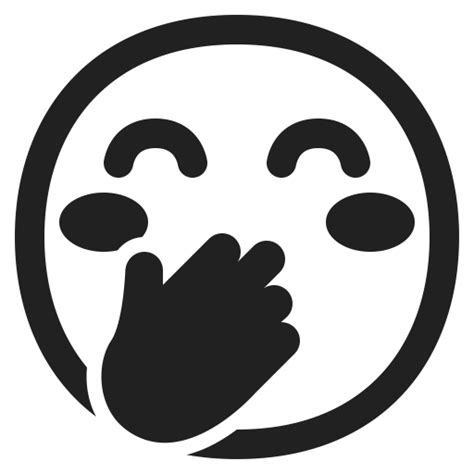 Face With Hand Over Mouth Icon Fluentui Emoji Mono Iconpack Microsoft