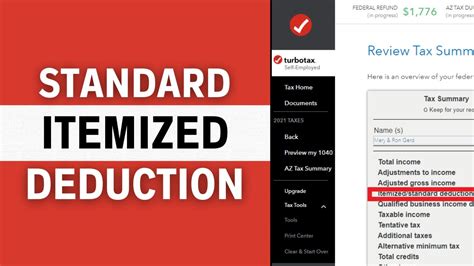 What Are Standard And Itemized Deductions On Turbotax Youtube