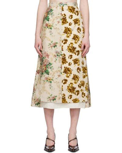 Natural Erdem Skirts For Women Lyst