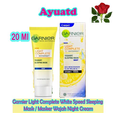 Jual Garnier Light Complete Night Cream Yoghurt Sleeping Mask Ml