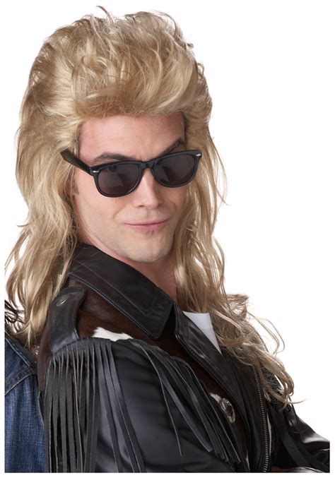 80s Blonde Rock Mullet Wig