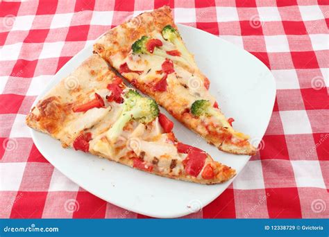 Two Slices Of Pizza Stock Image Image Of Pizza Pizzas 12338729