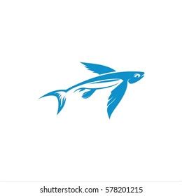 Flying Fish Vector Design Stock Vector (Royalty Free) 578201185 | Shutterstock