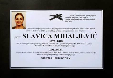 OSMRTNICA Slavica Mihaljević Relax Portal