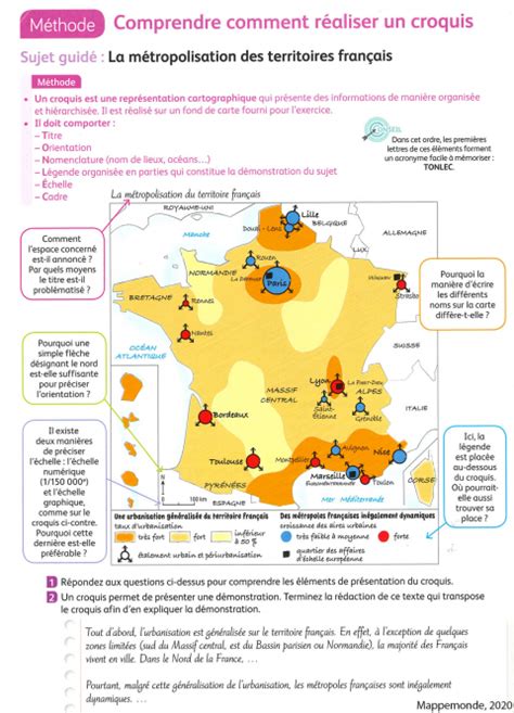 Quel Croquis En G Ographie Au Baccalaur At Partir De Le