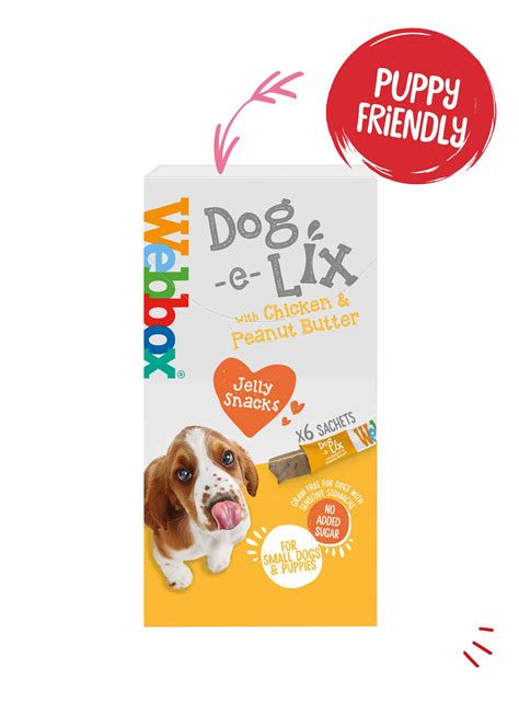 webbox dog  lix  chicken peanut butter creamy dog treats webbox