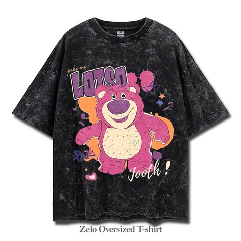 Jual Kaos Lotso Toy Story Oversize Washed Tee Baju Toy Story Lotso