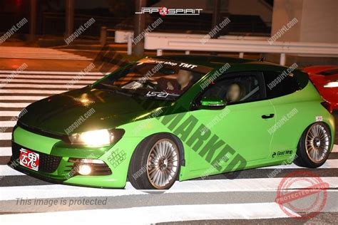 Stancenation 2016 VW Scirocco 3rd Fluorescent Green Spocom Style At