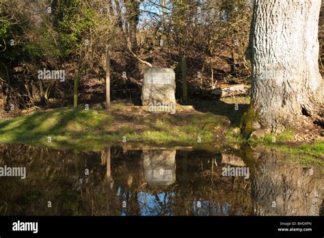 The source of the River Thames at Thameshead near Kemble in Stock Photo