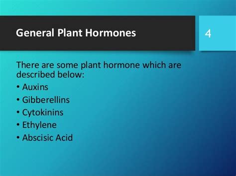 Plant Growth Hormones