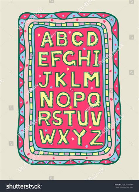 Handdrawn Vector Illustration Alphabet Letters Stock Vector Royalty