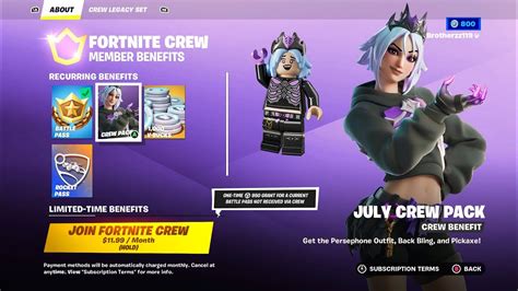 New Persephone Fortnite Crew Skin Youtube