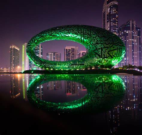 Dubais Iconic Landmarks Light Up In Green To Celebrate Saudi National