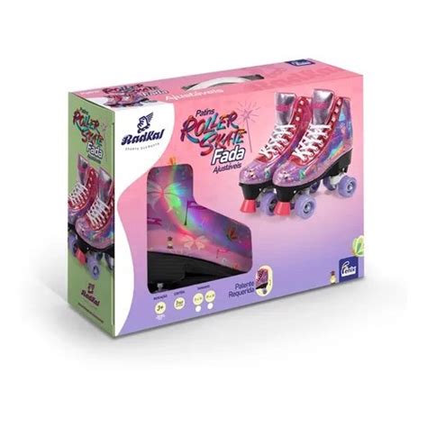 Patins Rodas Roller Skate Ajust Vel Fada Rl F Nix Fenix