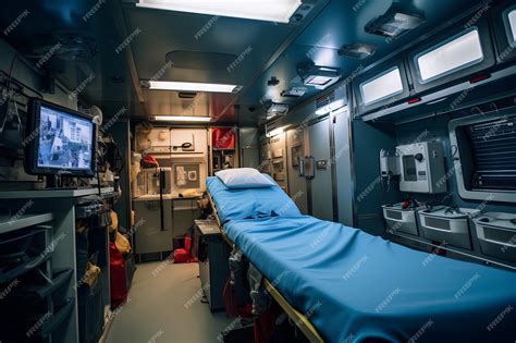 Premium Photo | Inside Ambulance with Medical Equipment For Help