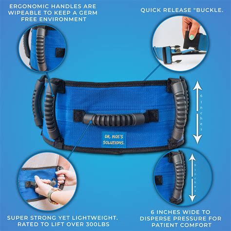 Buy Dr Moes Solutions Deluxe Gait Belt With Handles Bariatric