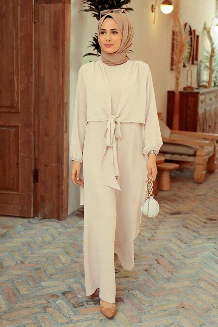 Dark Salmon Pink Hijab Overalls 22181ksmn Neva