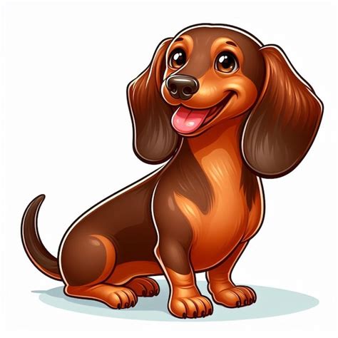 Ilustraci N De Dibujos Animados De Perros Dachshund Vector Premium