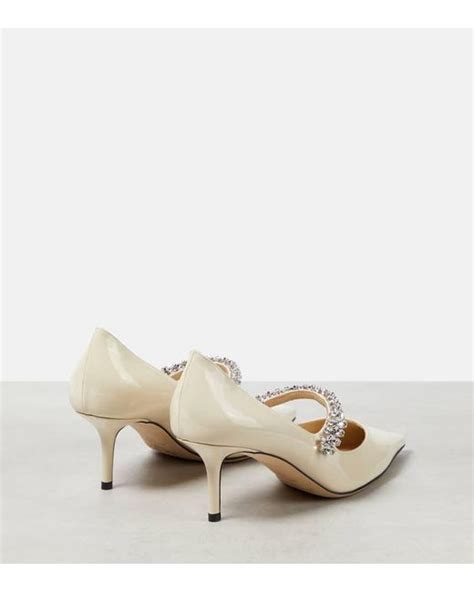 Jimmy Choo Bing Pump Patent Leather Pumps In Natural Lyst