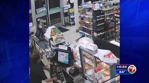 Surveillance Captures Hollywood 7 Eleven Store Clerk Fighting Off