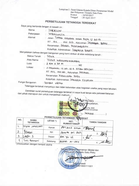 Persetujuan Tetangga Terbaru 1 Pdf