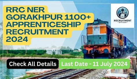 RRC NER Gorakhpur 1100 Apprenticeship Recruitment 2024