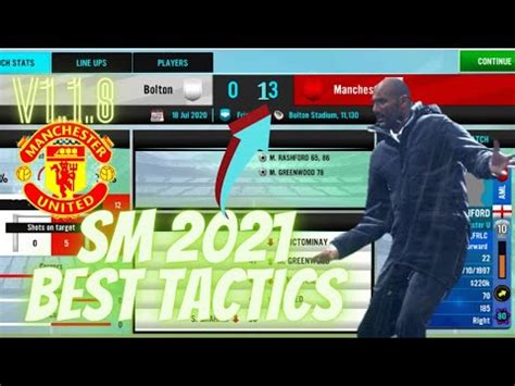 Soccer Manager 2021 Manchester United Best Tactics SM 2021 Best