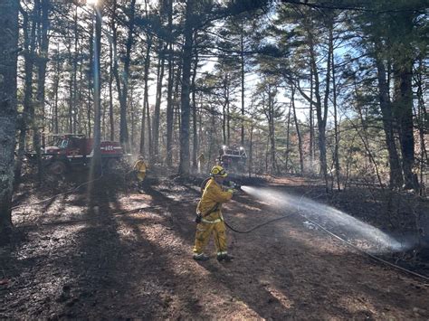 Wareham Firefighters Battle Brush Fire With Help From Neighboring